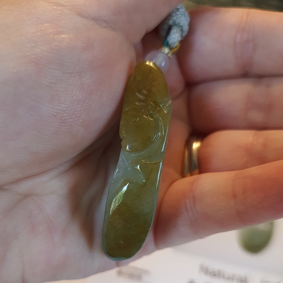 Natural Untreated Monkey Burmese Jadeite Jade Pendant Necklace - Picture 4 of 13